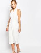 Keepsake White Shadows Halter Neck Dress - Ivory