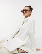 Asos Design Ruched Body-conscious Skirt With Button Down Detail And Frill Hem - Part Of A Set-pink
