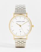 Christin Lars Mens Stainless Steel Bracelet Watch With Date Function In Silver