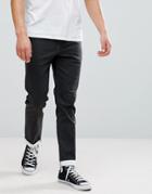 Asos Slim Heavyweight Chinos In Black - Black