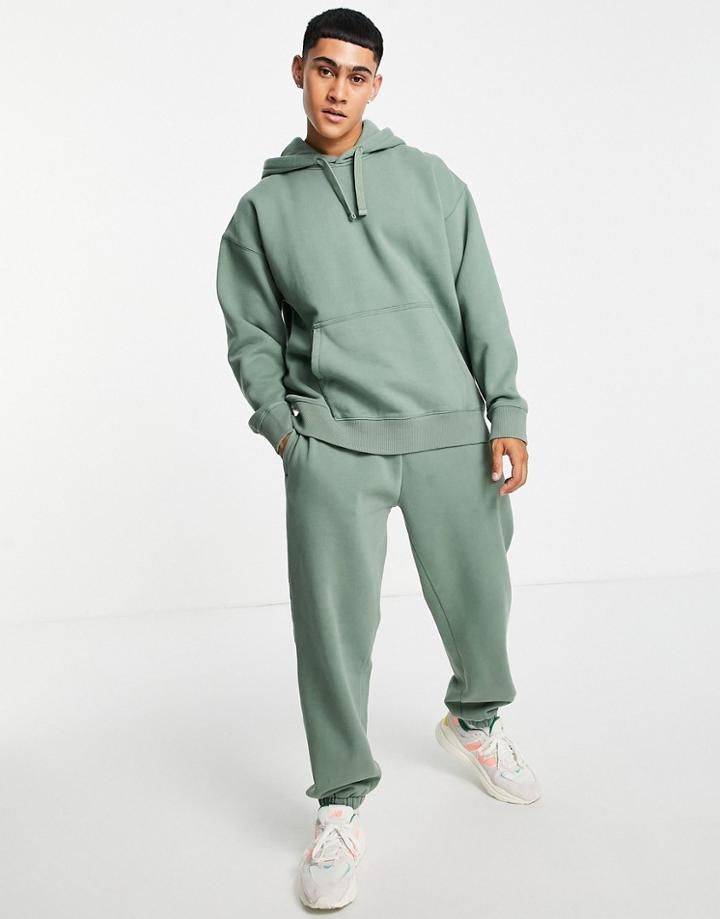 Topman Matching Oversized Hoodie In Green