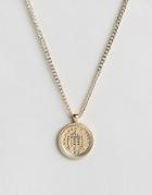 Chained & Able Old English Soverign Medallion Necklace In Gold - Gold