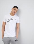 Good For Nothing Muscle Script Logo T-shirt In White - White