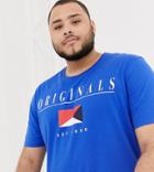 Jack & Jones Originals Plus Size T-shirt With Originals Logo - Blue