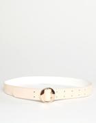 Asos Double Prong Round Belt - Beige