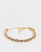 Topshop Twist Chain Bracelet In Gold