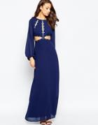 Jarlo Tall Venus Maxi Dress With Cut-outs - Navy