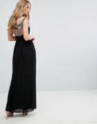 Tfnc Wedding Embellished Back Maxi Dress - Black