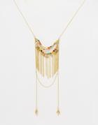 Asos Carnival Tassel Necklace - Gold