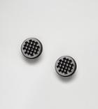 Asos Plug Earring Pack With Checkerboard Design - Black