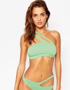 Asos One Shoulder Bikini Top - Assenzio Green