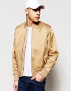 Weekday Billy Bomber Jacket In Beige - Beige