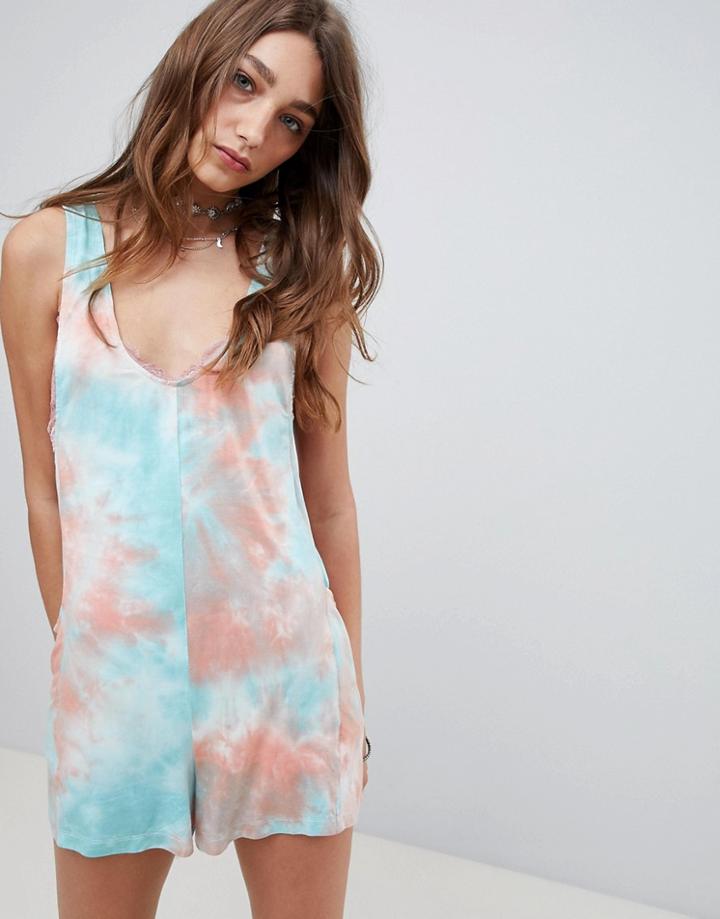Kiss The Sky Tie Dye Festival Romper - Multi