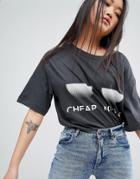 Cheap Monday Off Spliced Up T-shirt - Black