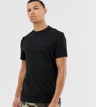 Asos Design Tall Organic T-shirt With Crew Neck In Black