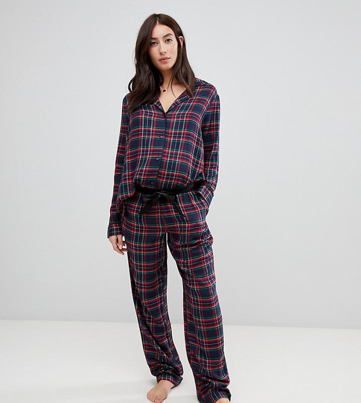 Asos Design Maternity Mix & Match Check Pants - Navy