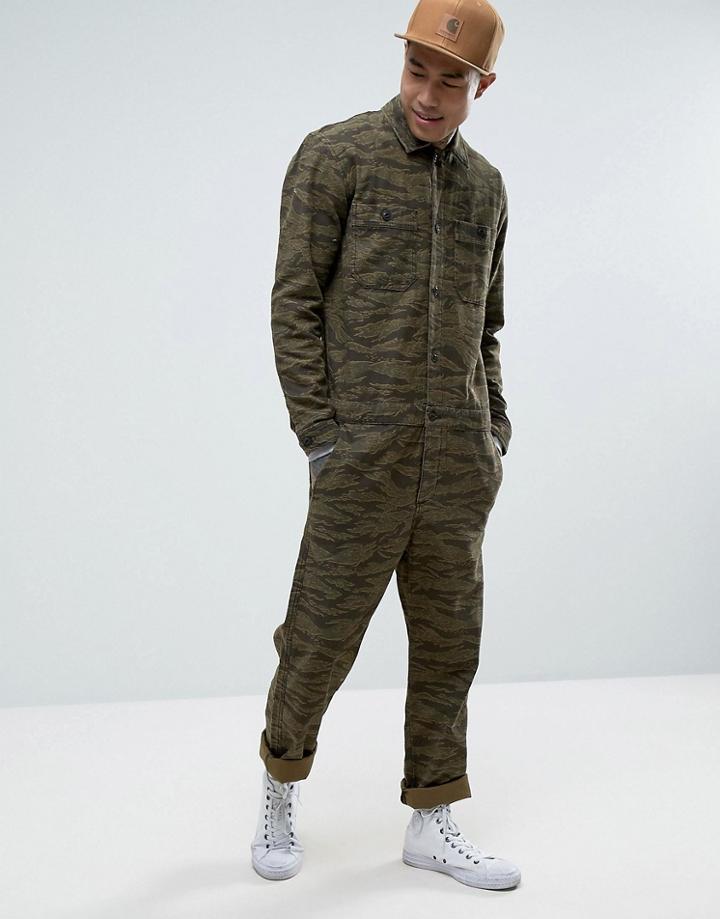Carhartt Wip Overalls In Camo - Green