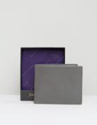 Smith And Canova Classic Bifold Leather Wallet - Gray
