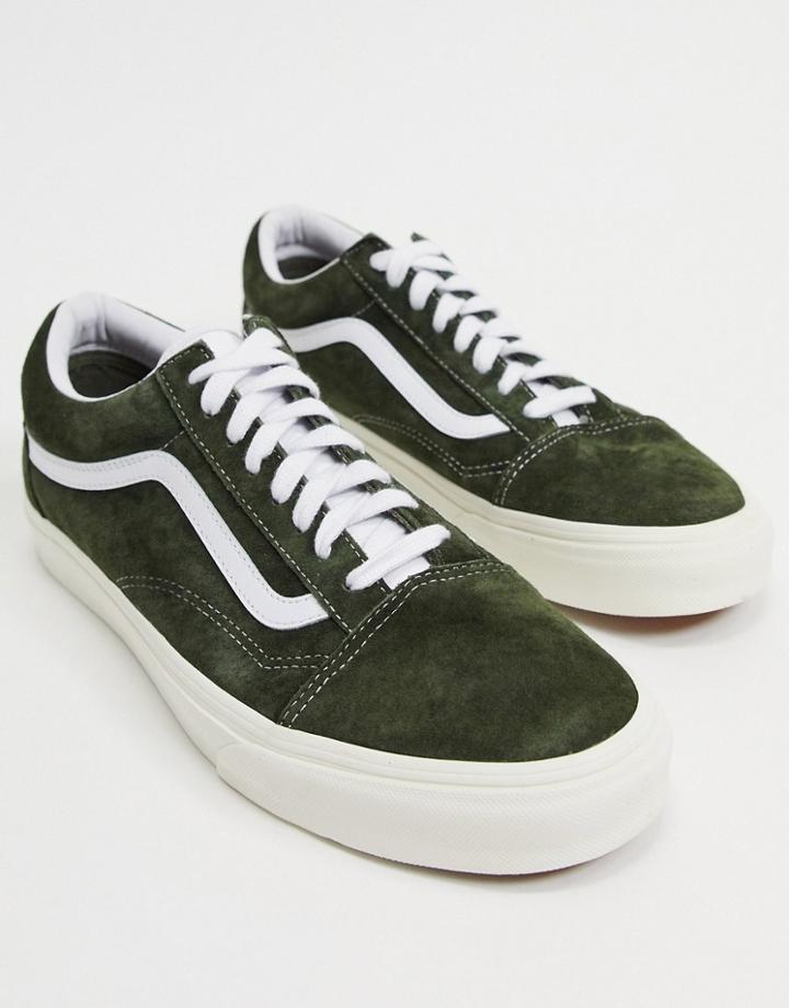 Vans Old Skool Suede Sneakers In Dark Green