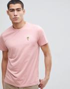 Jack & Jones Originals T-shirt With Badge Detail - Pink