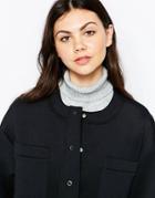 Monki Knitted Neck Warmer - Gray
