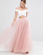 Little Mistress Tulle Maxi Skirt - Pink