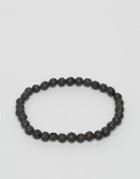 Jack & Jones Jacbob Beaded Bracelet In Black - Black