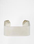 Asos Square Smooth Cuff Bracelet - Silver