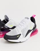 Nike Air Max 270 Sneakers In White And Pink Ah8050-109