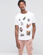 Wood Wood Emoji Print T-shirt - White