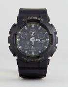 G-shock Ga-100l-1aer Digital Silicone Watch In Black - Black