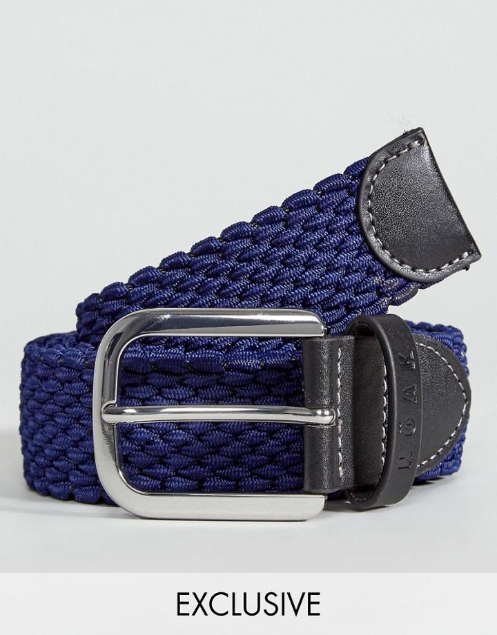 Noak Woven Belt In Navy - Navy
