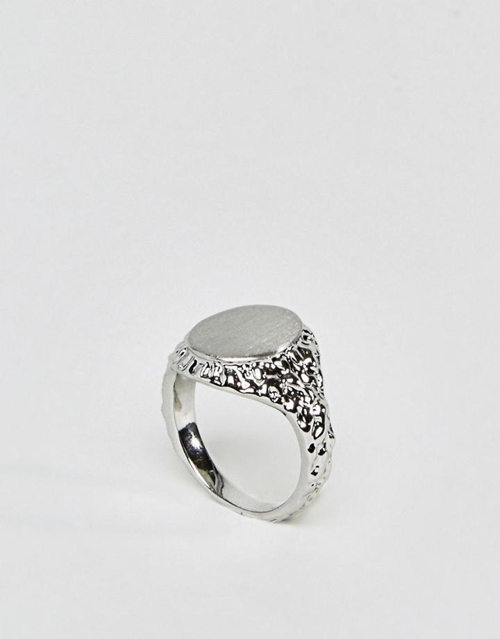 Pieces Signet Ring - Silver