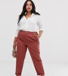 Asos Design Curve Chino Pants - Red