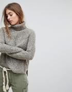 Abercrombie & Fitch High Neck Knit Sweater - Green