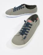 Camper Peu Ramble Cotton Plimsoll In Gray - Gray
