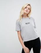 Asos T-shirt With Real Print - Gray