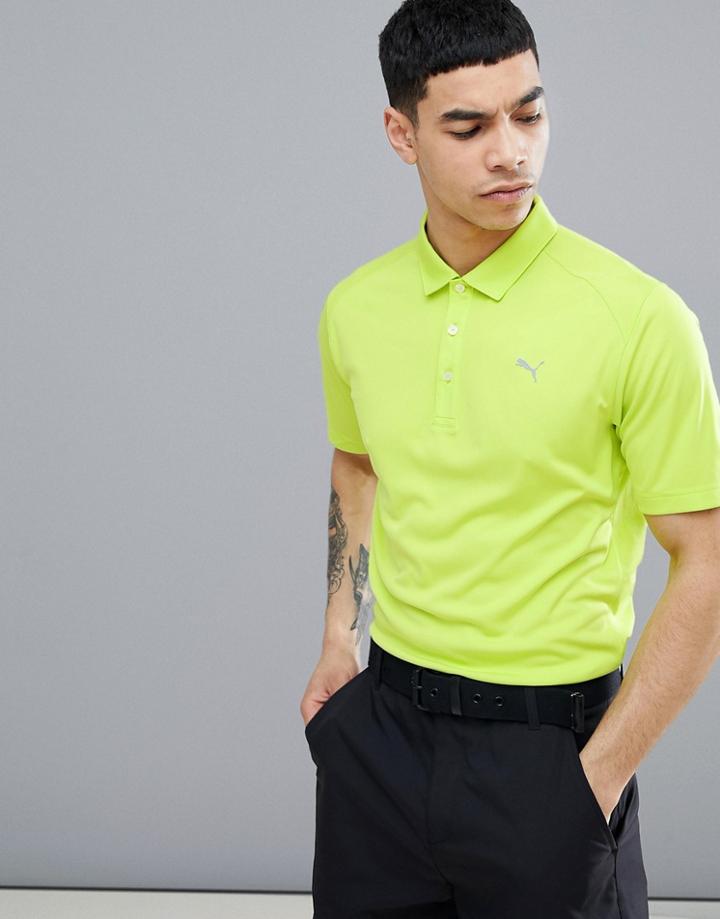 Puma Golf Essential Pounce Polo In Lime Green 57046236 - Green