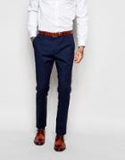 Asos Skinny Suit Pants In Navy - Navy