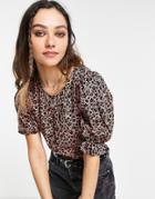 Miss Selfridge Tea Top In Pink Floral Print