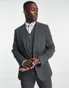 Asos Design Skinny Suit Jacket In Dark Gray