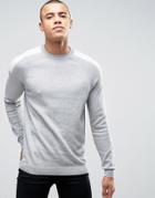 New Look Sweater With Contrast Shoulder Panel In Gray - Gray