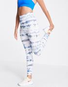 Only Play Seamless Performance Sports Legging In Blue Tie Dye - Part Of A Set-multi