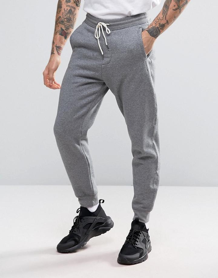 Pull & Bear Skinny Joggers In Dark Gray - Gray
