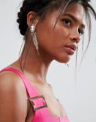Asos Fantasy Sparkle Drop Earrings - Multi