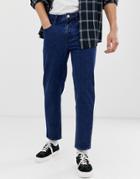 Asos Design Classic Rigid Jeans In Darkwash Blue