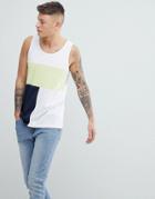 Another Influence Color Block Tank - White