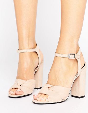 Shoelab Knot Front Sandal - Beige