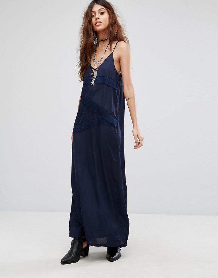 Chandelier Ruffle Maxi Dress - Black
