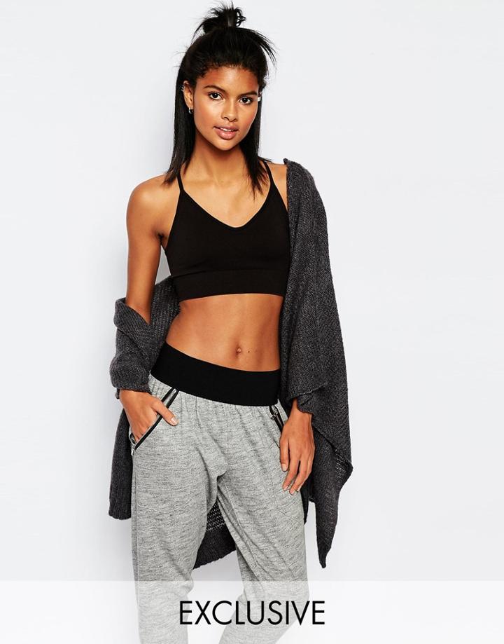 Y.a.s Gradient Seamless Crop Top - Black